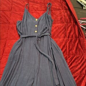 Chic Sleeveless Blue Jumpsuit